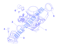 Complete carburator   Toevoeraansluiting voor VESPA GTS 4T E3 2010