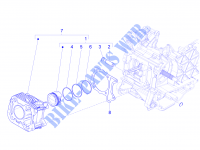 Groep cilinder zuiger zuigerpen voor VESPA LXV 4T 3V E3 2015