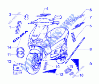 K.trimmings (vehicle sport production) voor GILERA Runner 125 FX 2T 2001