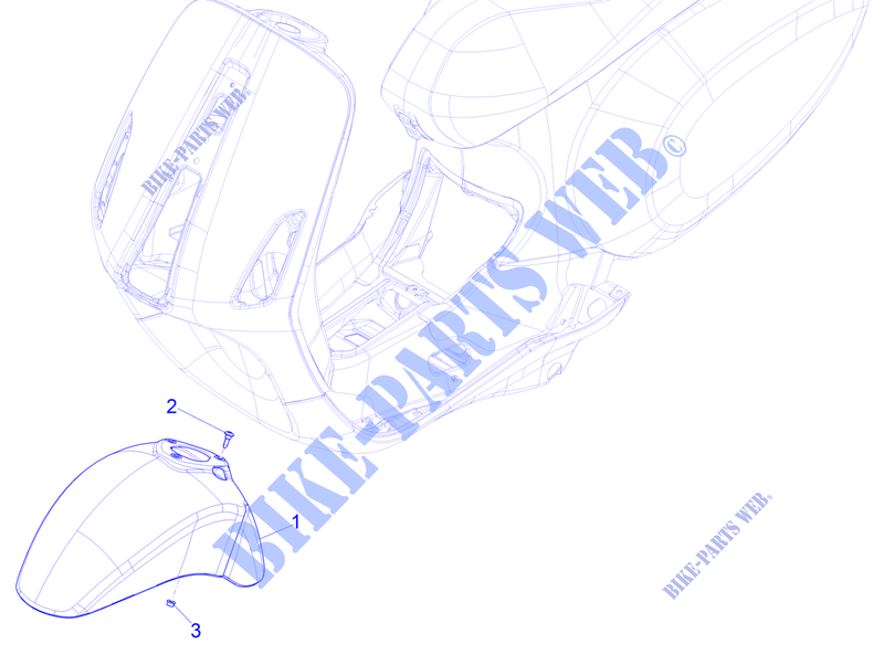 Wielruimte   Spatbord voor VESPA Elettrica Motociclo 2019