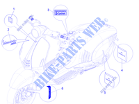 STICKERS   LABELS voor VESPA 946 150 Euro 5 ABS Christian Dior 2021