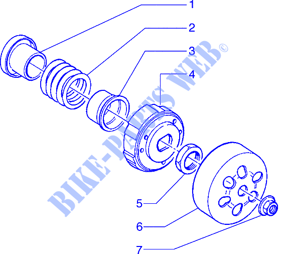Driven pulley voor PIAGGIO Hexagon Other year