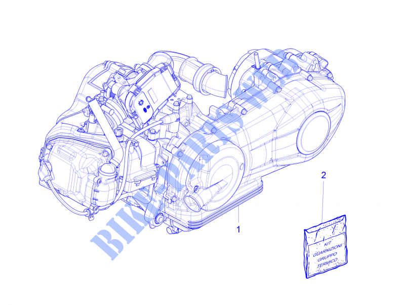 Complete motor voor PIAGGIO Liberty 4T 3V ie E3 2014