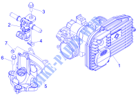 Gasklephuis - Injector - Toevoeraansluiting Motor 400 gilera-piaggio-vespa MP3 2008 49