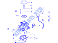 Onderdelen van de carburator voor PIAGGIO X Evo Euro 3 2015