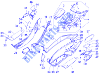 Centrale bedekking   Voetensteun voor GILERA Fuoco 4T-4V ie E3 LT 2014