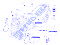 Plaatjes en sierstroken voor GILERA Fuoco 4T-4V ie E3 LT 2014