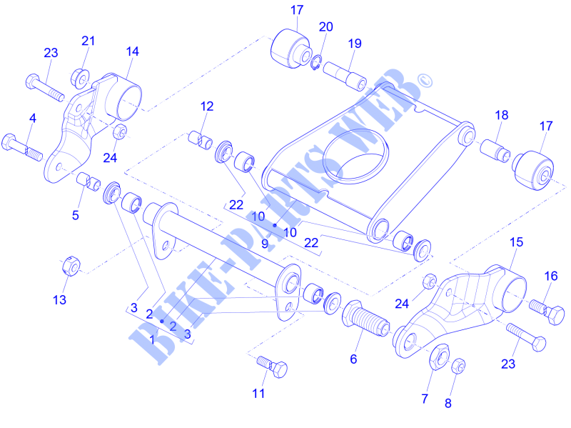 Schommelarm voor GILERA Fuoco 4T-4V ie E3 LT 2014